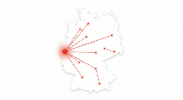 Mapa Niemiec - centrum w Jülich
