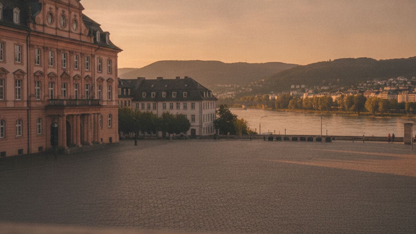 Bonner Stadtansicht im warmen Abendlicht