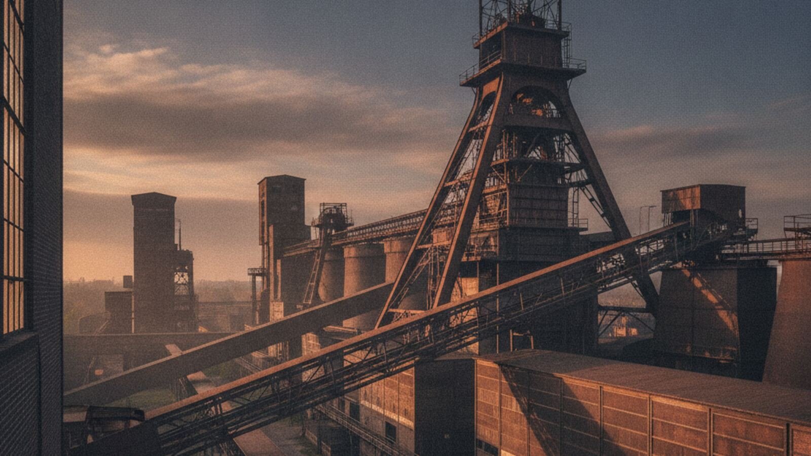 Industriekultur und Förderturm in Essen