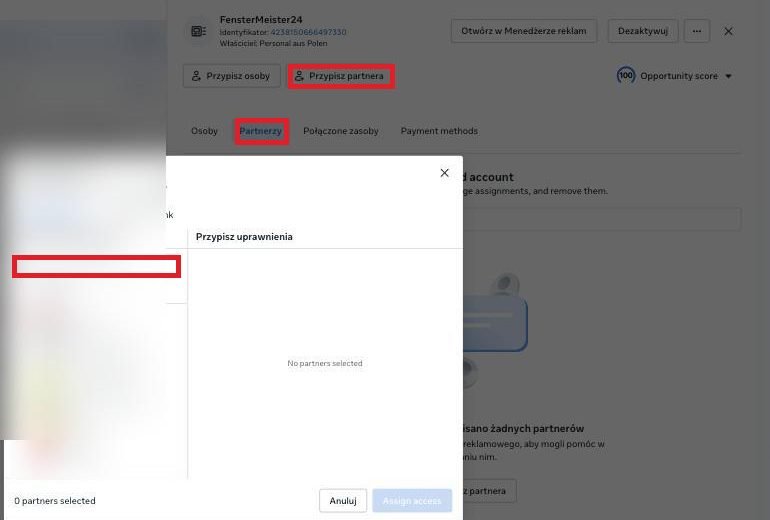 Partnerzy, Przypisz partnera